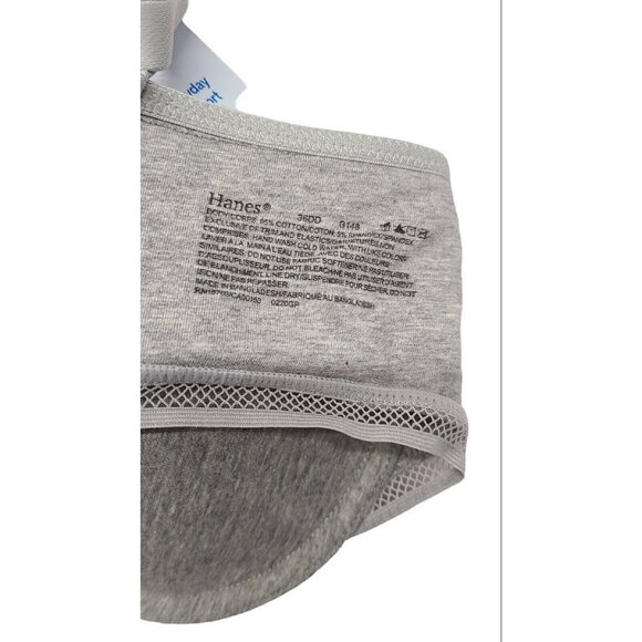 Hanes Bra Womens Size 36DD Everyday Comfort Underwire Molded Cups  Gray - Picture 6 of 8